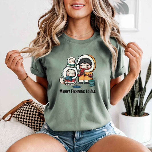 Ice fishing T-Shirt - Christmas Essential