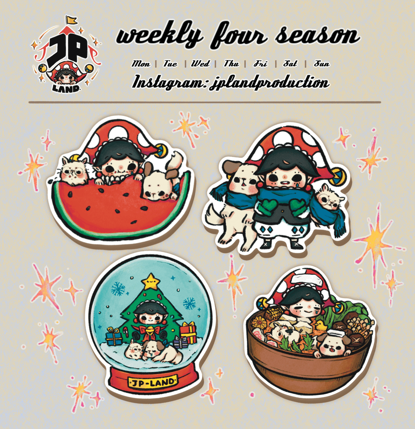 鎖匙扣 | 一週四季系列-壽喜燒款 展示圖