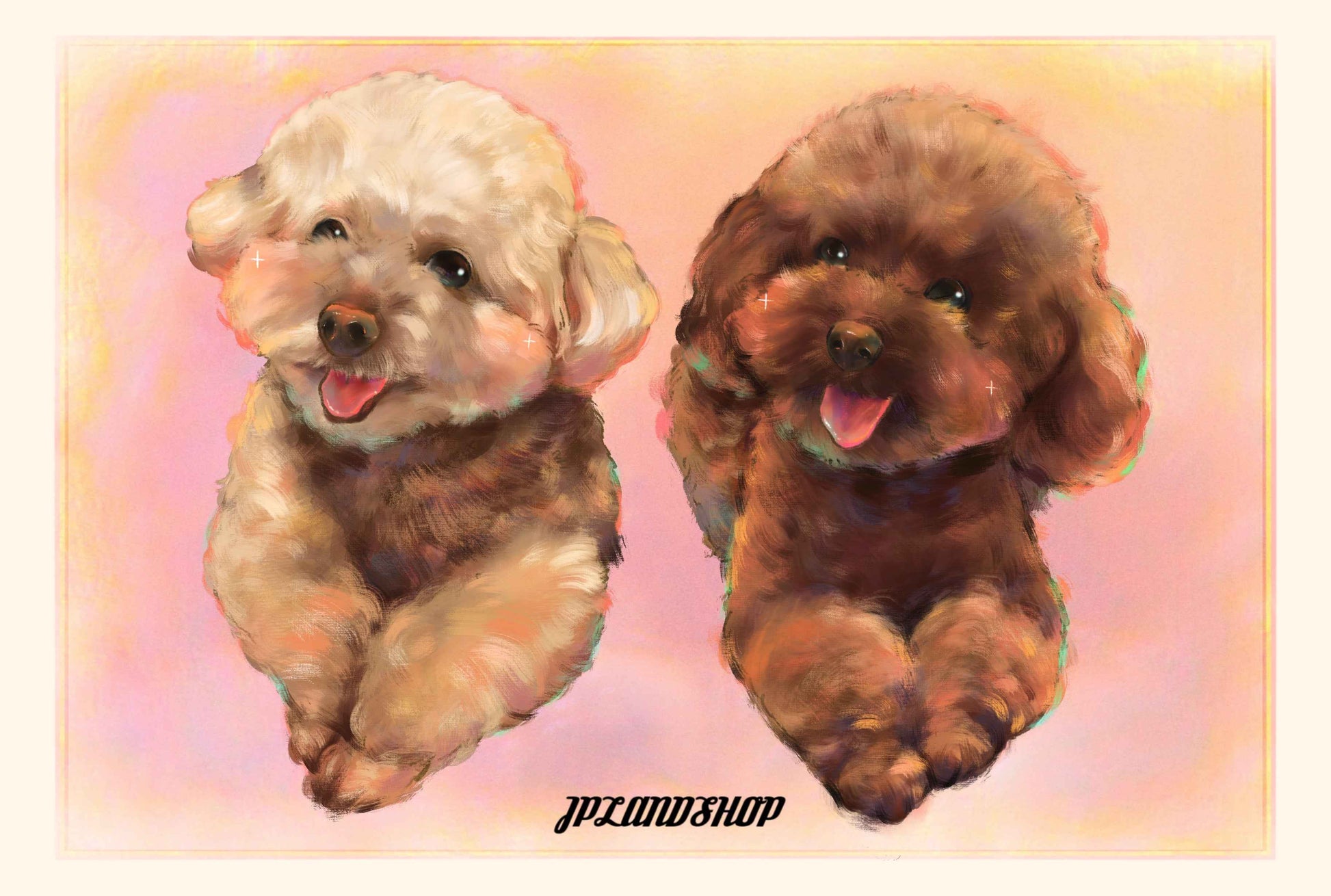 皮克樂園風格定制似顏繪