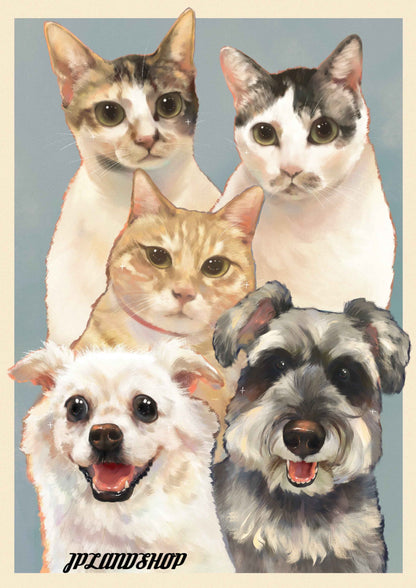 皮克樂園風格定制似顏繪