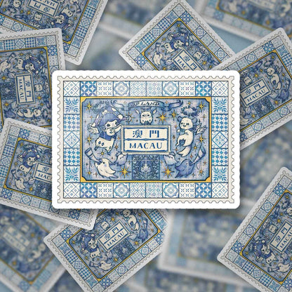 Azulejo style Vinyl Sticker for Planners & Journals