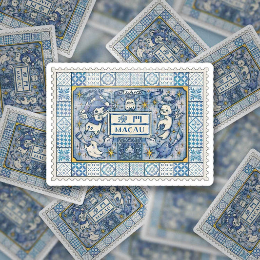 Azulejo style Vinyl Sticker for Planners & Journals