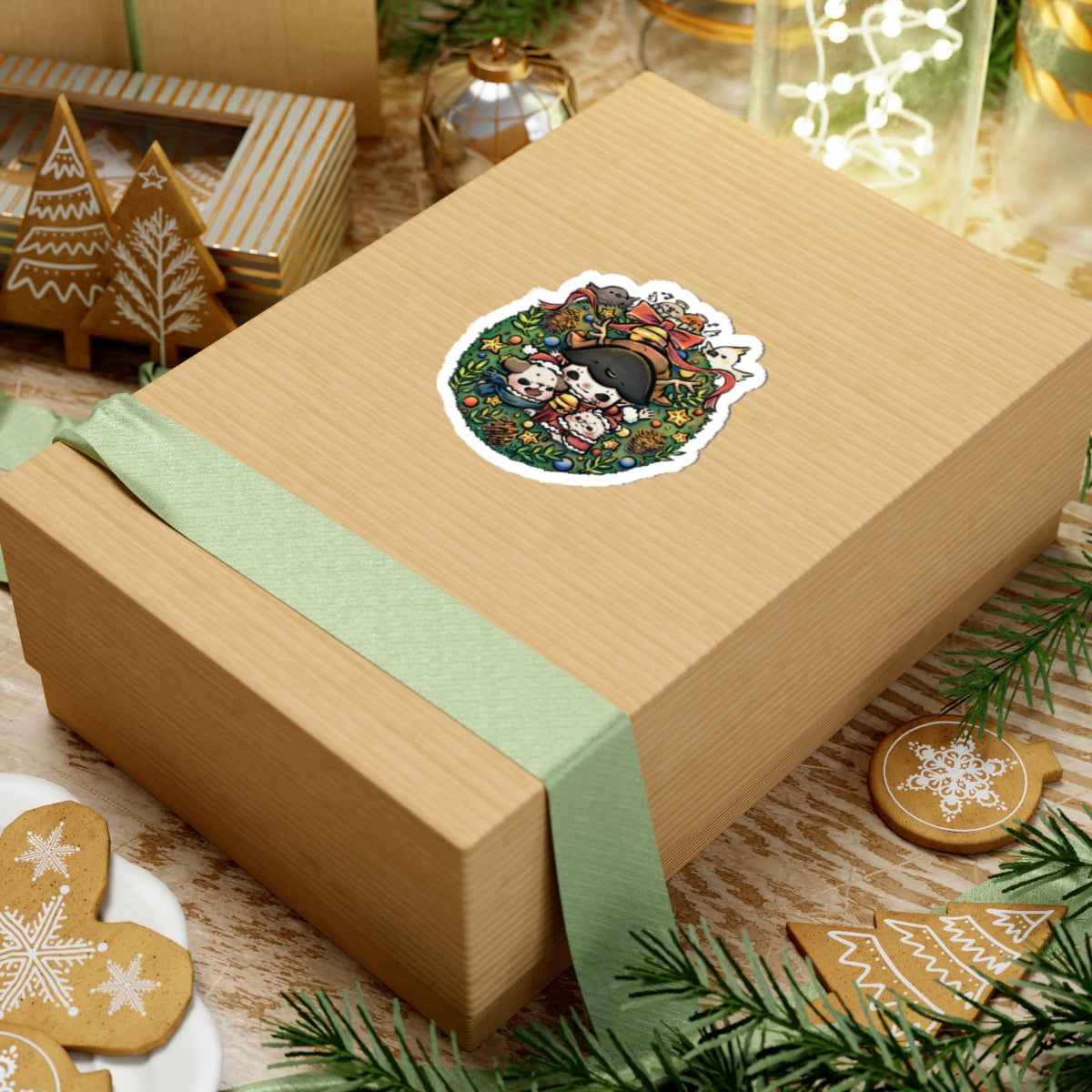 Christmas wreath Vinyl Sticker for Planners & Journals