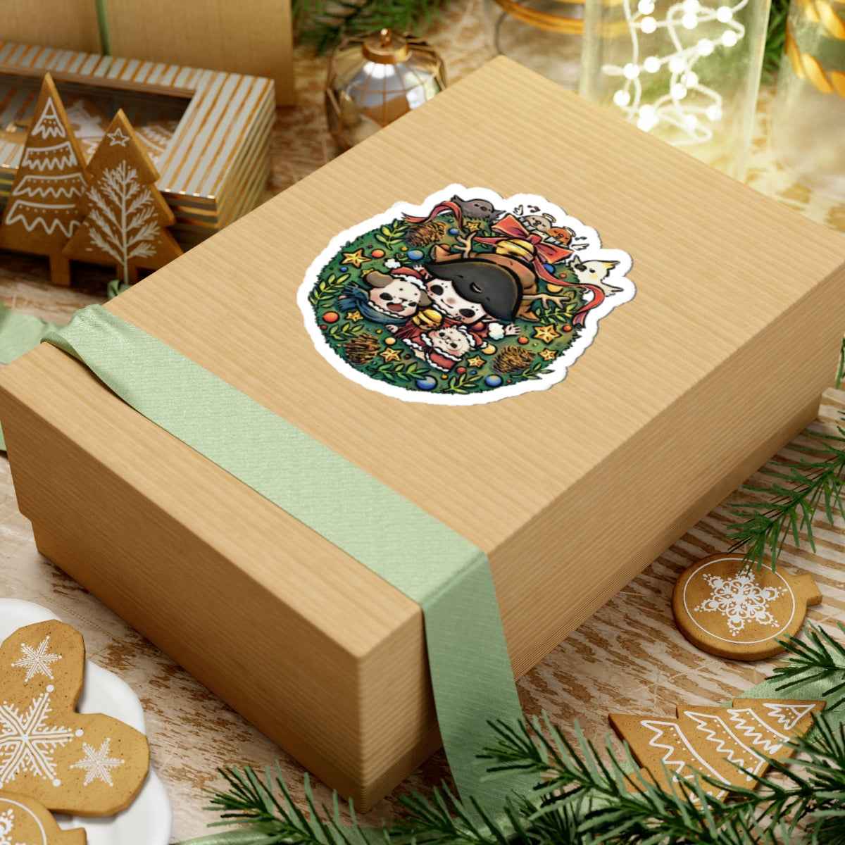 Christmas wreath Vinyl Sticker for Planners & Journals