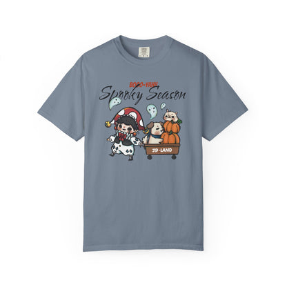 Comfort-color-T-Shirt-Blue_Jean-Halloween-Pumpkin-Truck