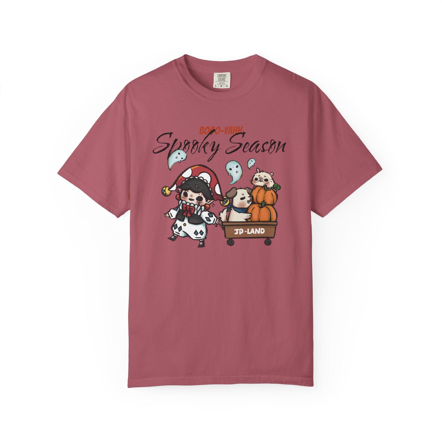 Comfort-color-T-Shirt-Crimson-Halloween-Pumpkin-Truck