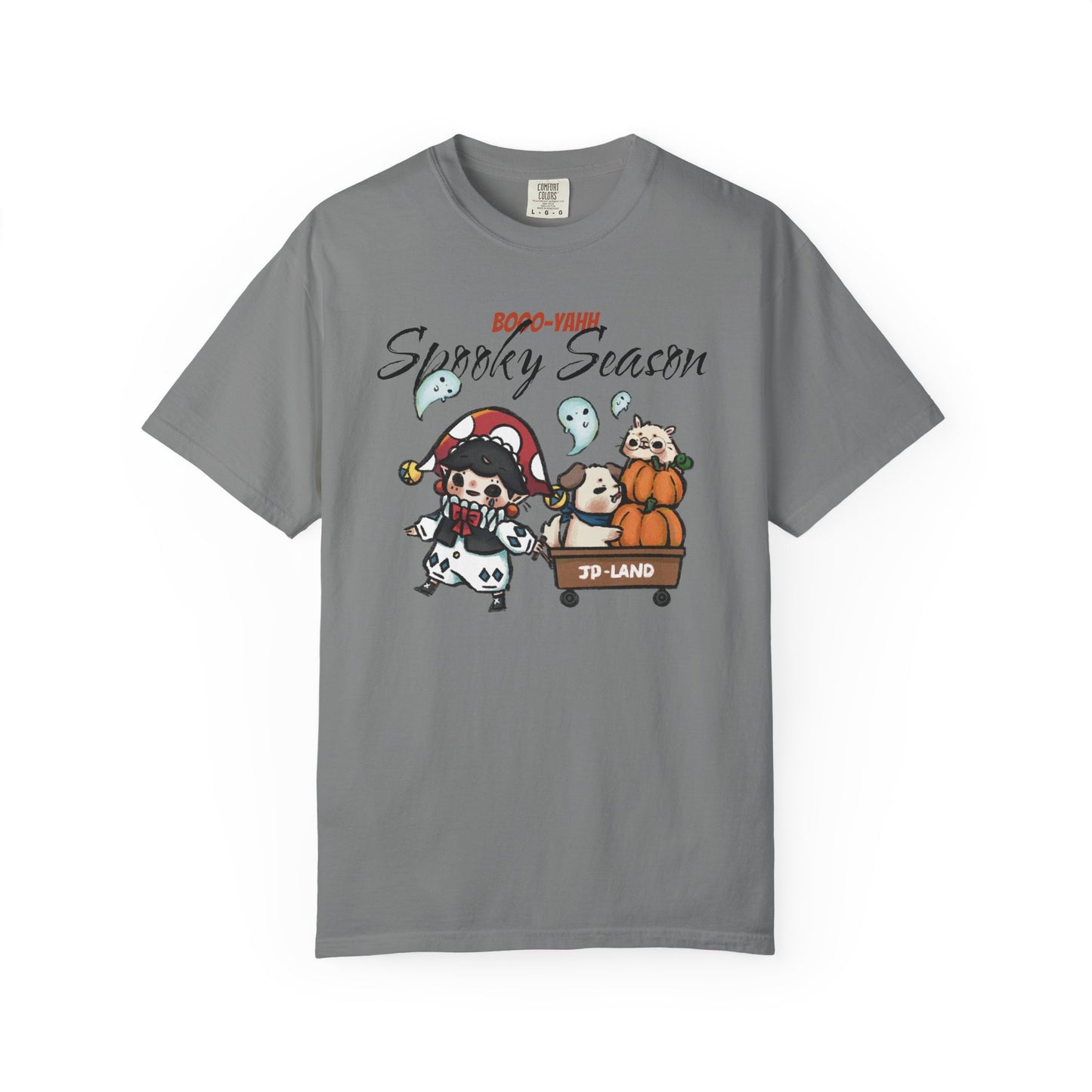 Comfort-color-T-Shirt-Grey-Halloween-Pumpkin-Truck
