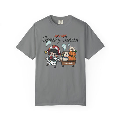 Comfort-color-T-Shirt-Grey-Halloween-Pumpkin-Truck