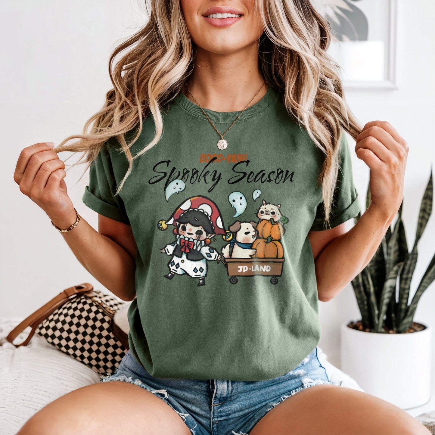Comfort-color-T-Shirt-Halloween-Pumpkin-Truck-Moss