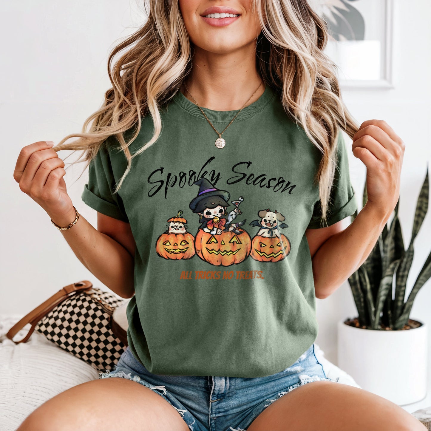 Comfort-color-T-Shirt-Halloween-Pumpkin-set-moss