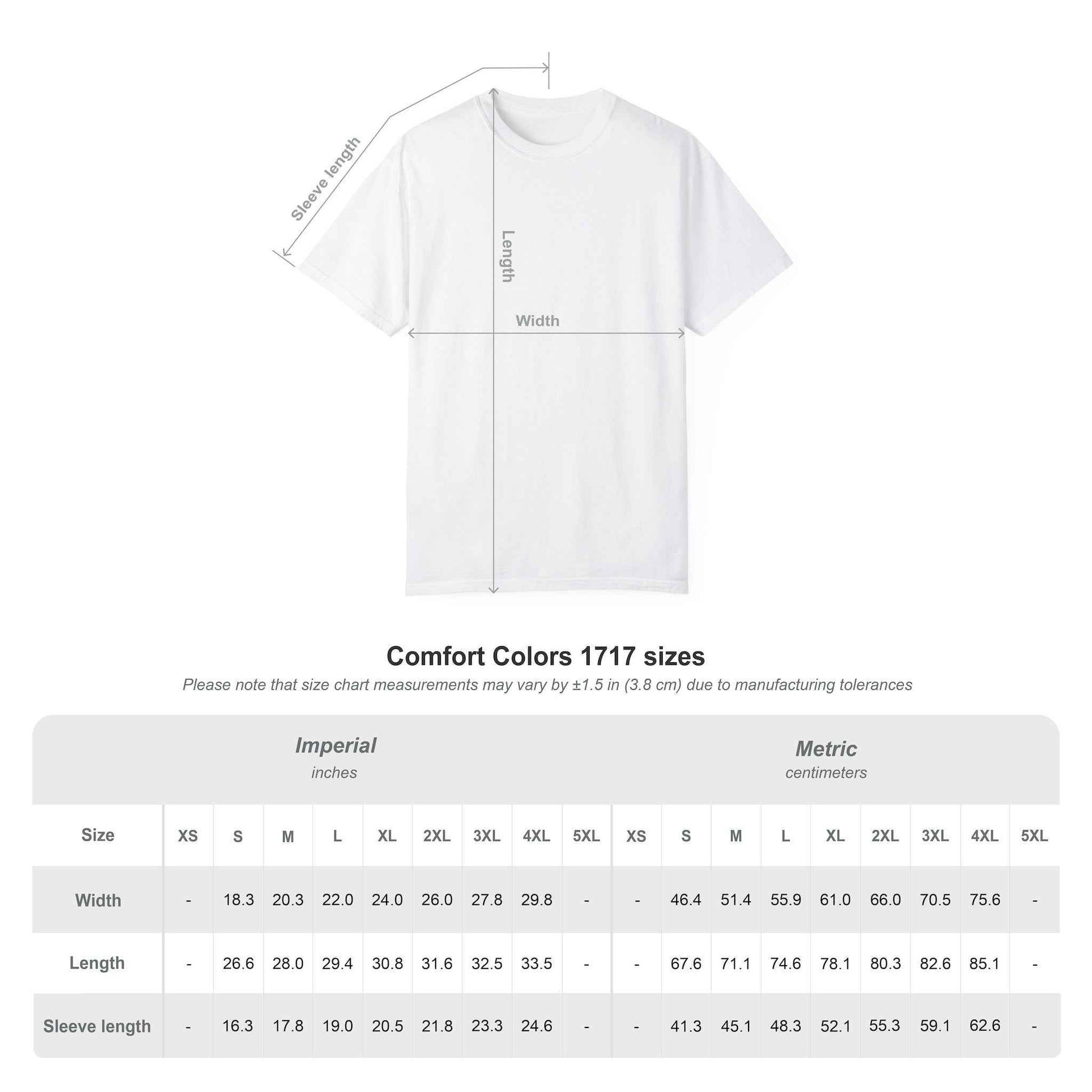Comfort-color-T-Shirt-Size-Chart