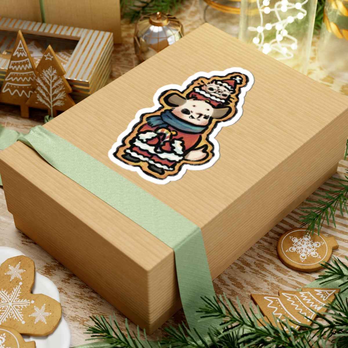 Douhua & Tangyuan Gingerbread Man Vinyl Sticker for Planners & Journals