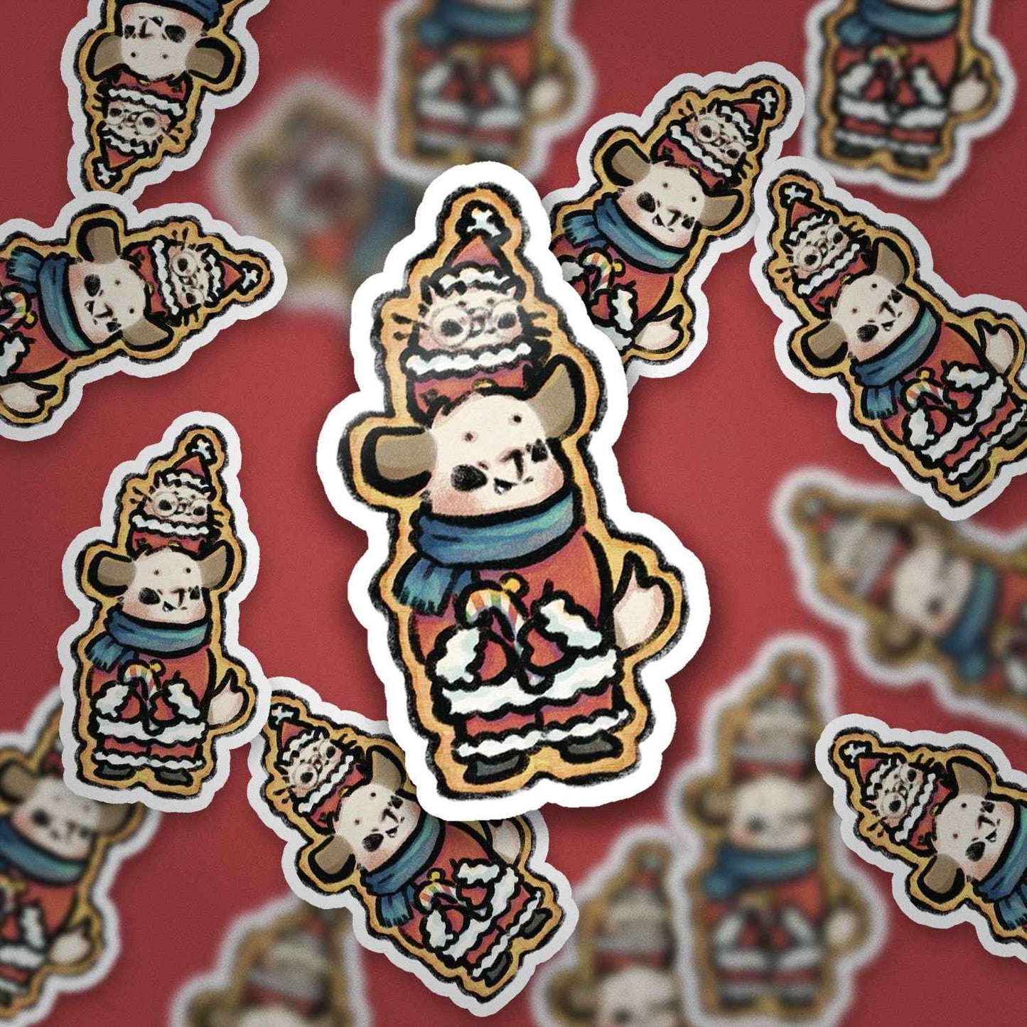 Douhua & Tangyuan Gingerbread Man Vinyl Sticker for Planners & Journals