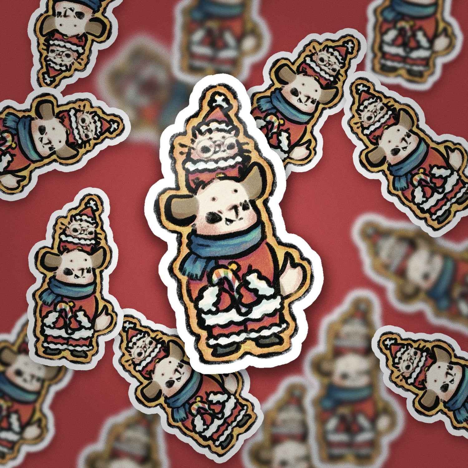 Douhua & Tangyuan Gingerbread Man Vinyl Sticker for Planners & Journals