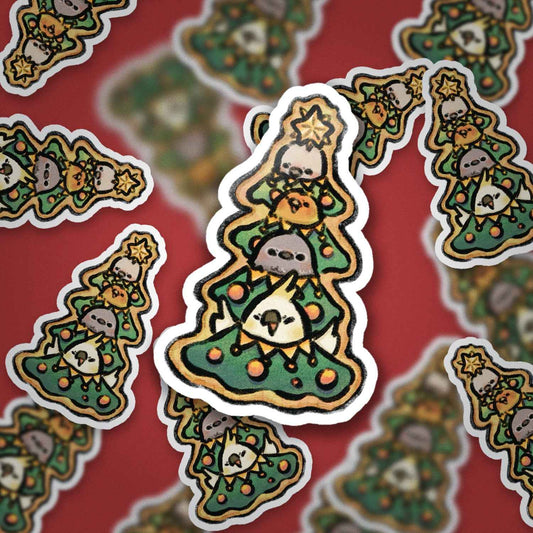 Four Birds Gingerbread Man Vinyl Sticker for Planners & Journals