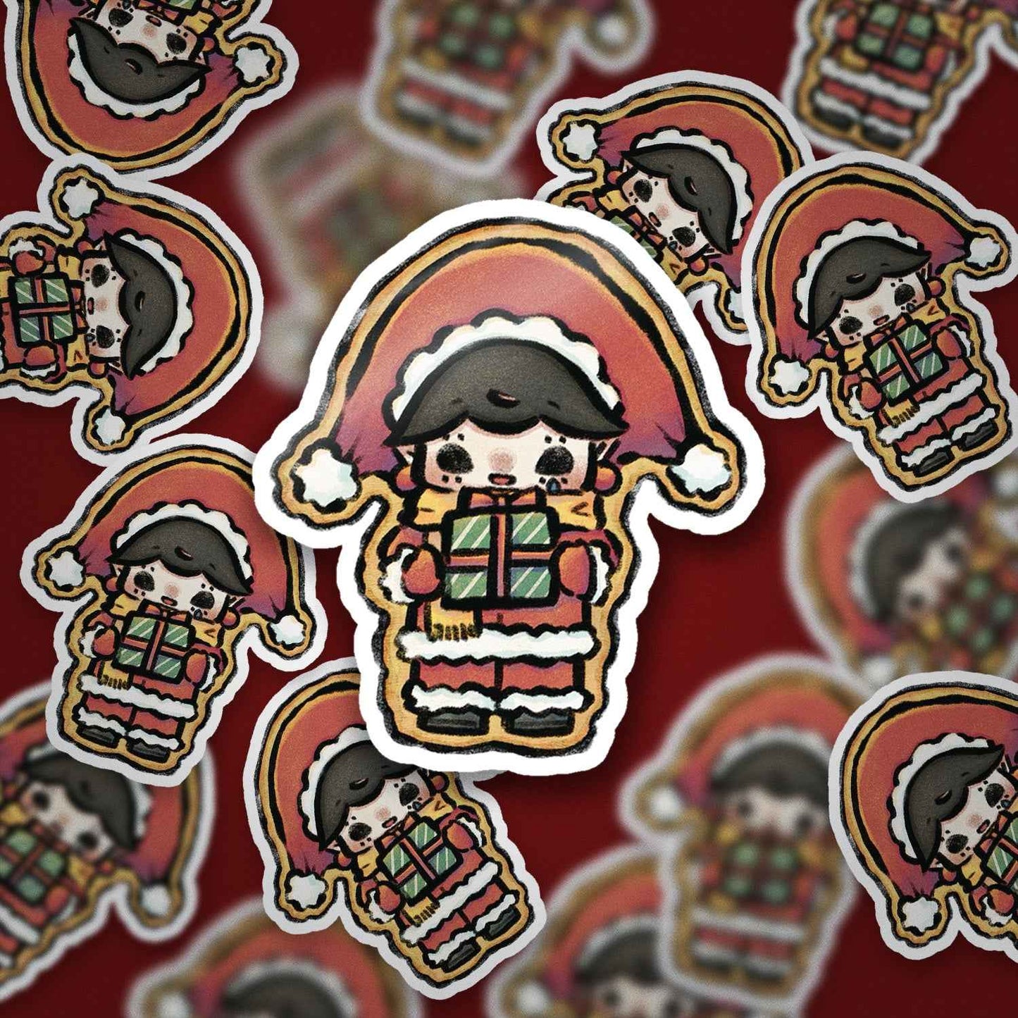 Riceball Gingerbread Man Vinyl Sticker for Planners & Journals