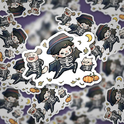 JPLAND Skeleton Dressup Vinyl Sticker – Halloween Planner Set