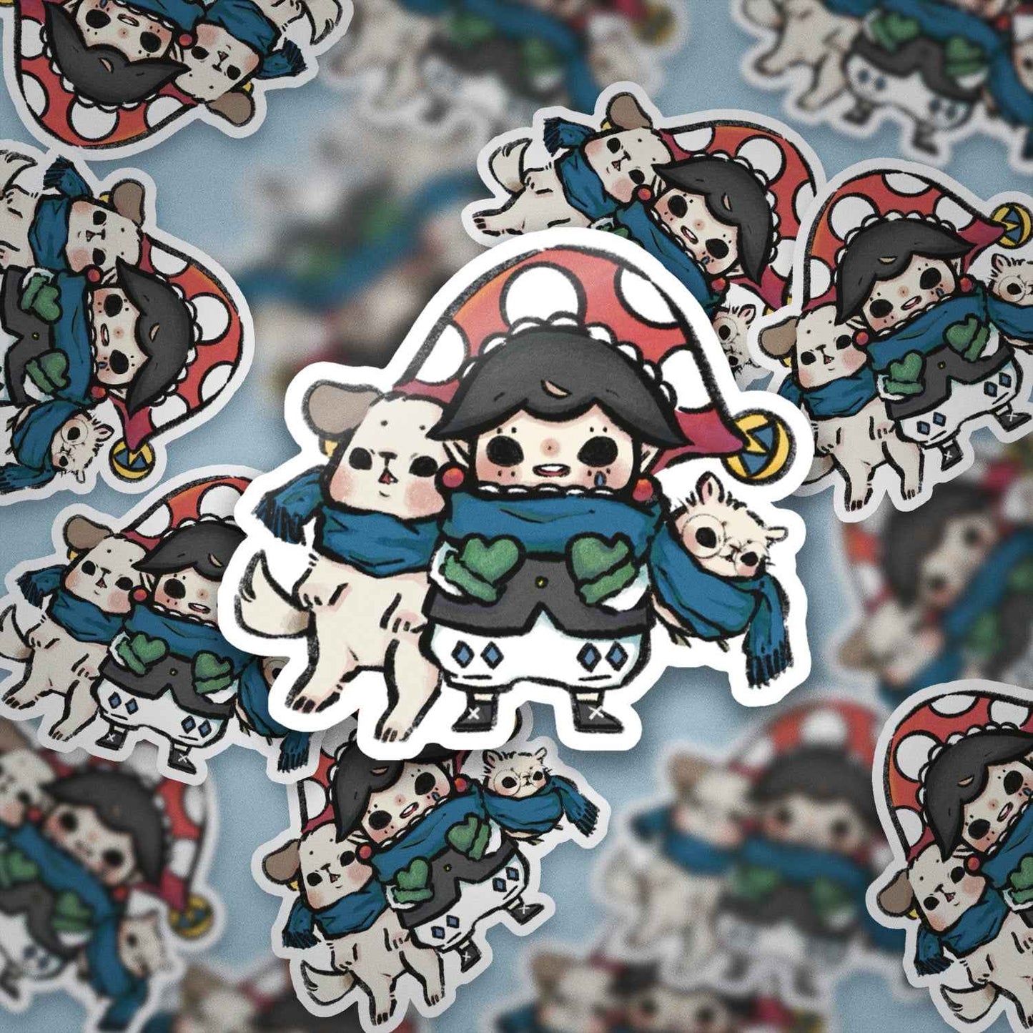 JPLAND Blue scarf Vinyl Sticker – Four Seasons Weekly Planner Set