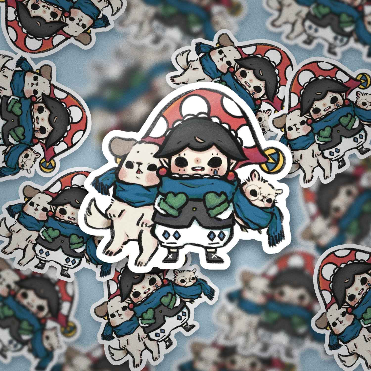 JPLAND Blue scarf Vinyl Sticker – Four Seasons Weekly Planner Set