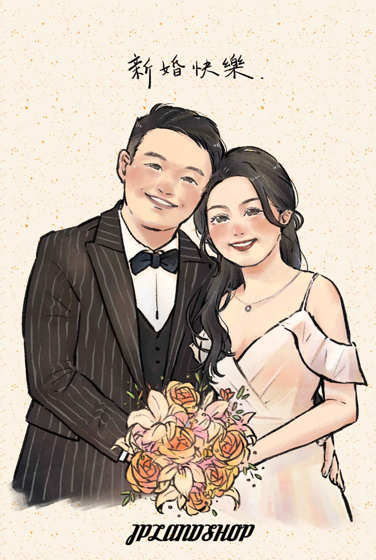 皮克樂園風格定制似顏繪