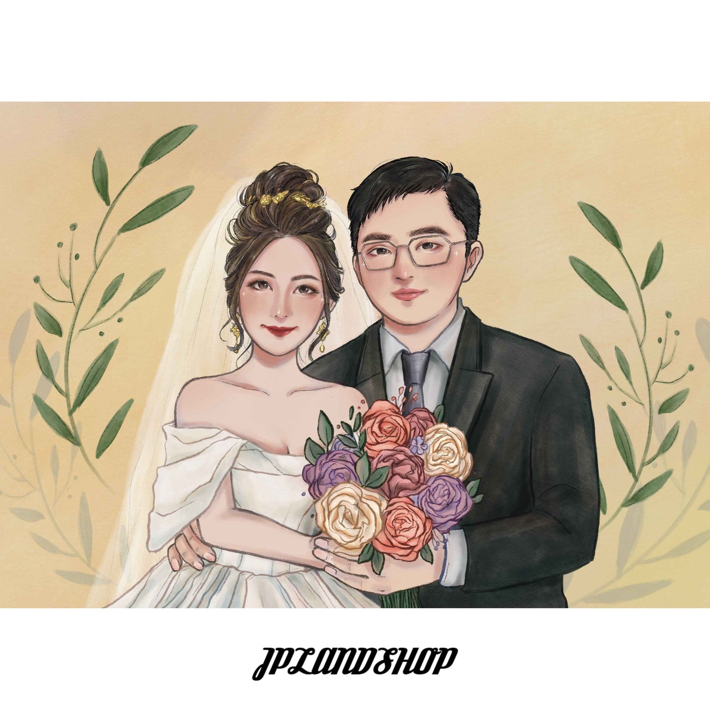 皮克樂園風格定制似顏繪