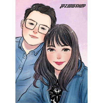 皮克樂園風格定制似顏繪