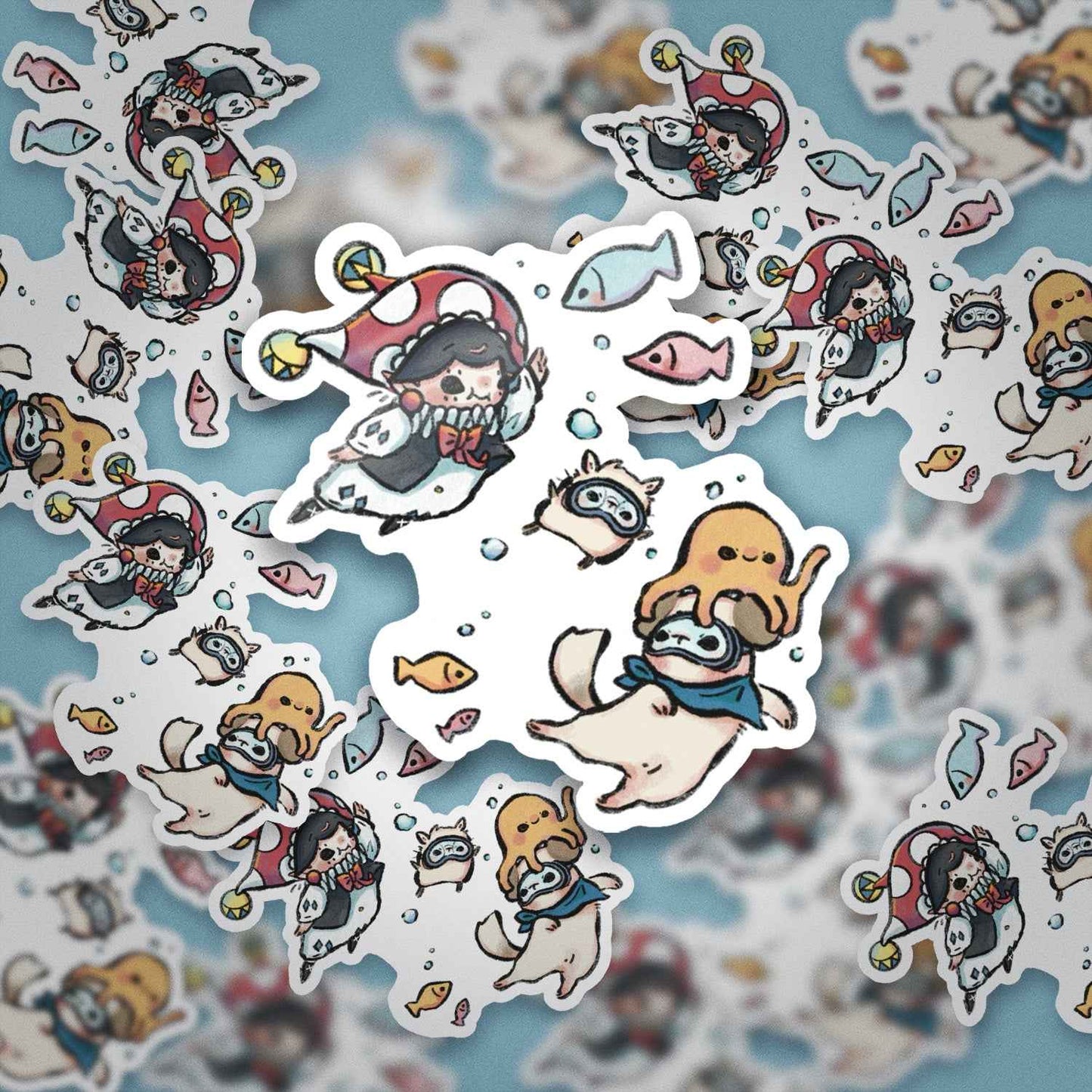 JPLAND Diving Vinyl Sticker – Four Seasons Weekly Planner Set