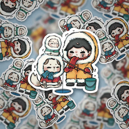 JPLAND Ice fishing Vinyl Sticker – Four Seasons Weekly Planner Set