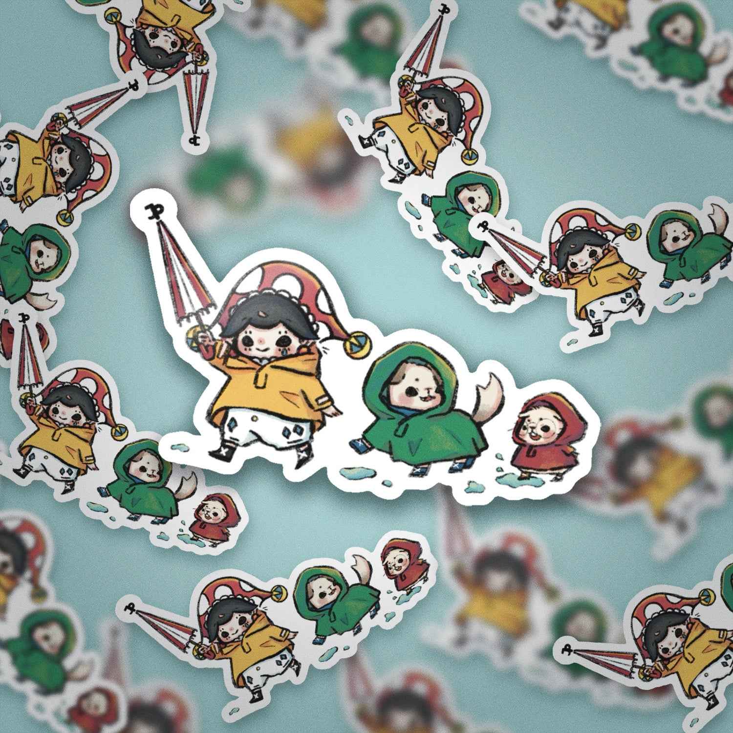 JPLAND Raincoat Vinyl Sticker – Four Seasons Weekly Planner Set