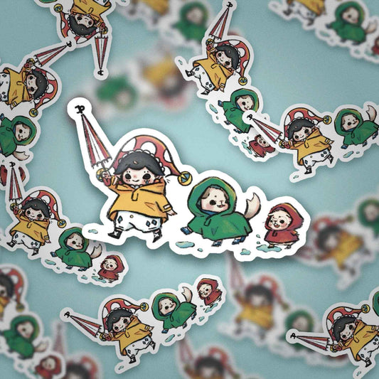 JPLAND Raincoat Vinyl Sticker – Four Seasons Weekly Planner Set