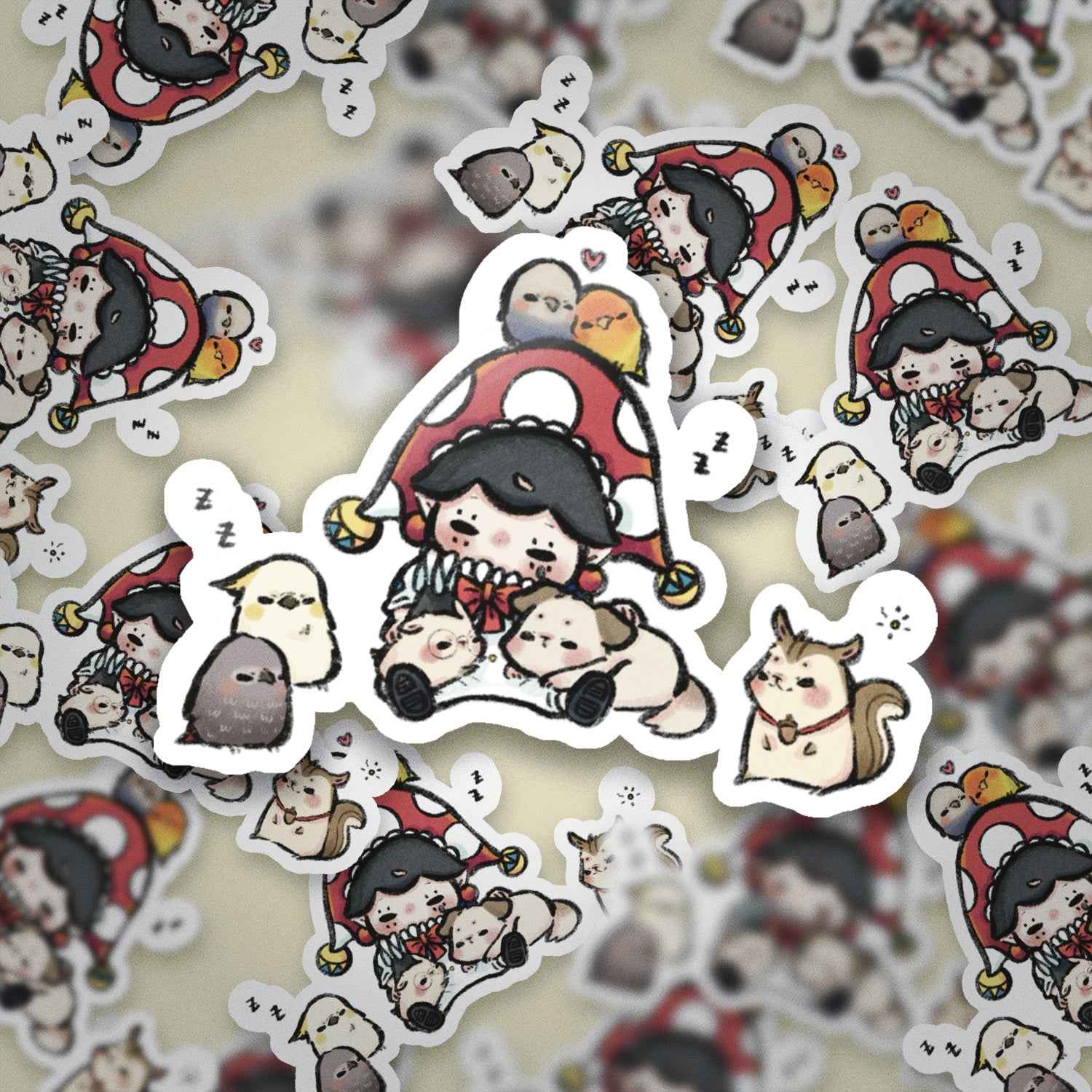 JPLAND Sleeping Vinyl Sticker – Four Seasons Weekly Planner Set