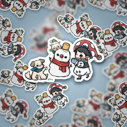 JPLAND Snowman Vinyl Sticker – Four Seasons Weekly Planner Set
