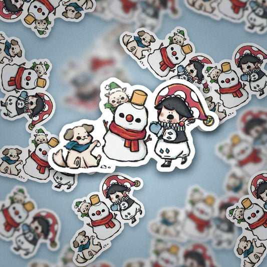 JPLAND Snowman Vinyl Sticker – Four Seasons Weekly Planner Set