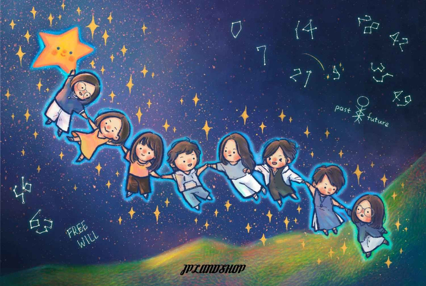 皮克樂園風格定制插畫