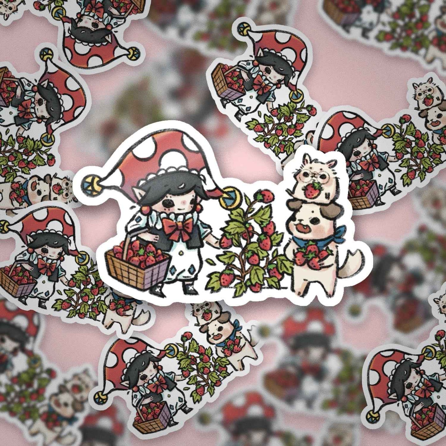 JPLAND Strawberry Vinyl Sticker – Four Seasons Weekly Planner Set